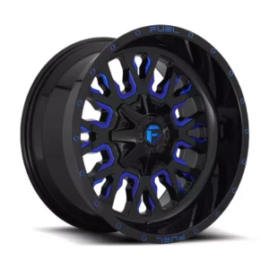 Fuel Black & Blue Stroke Wheels