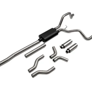C&L Dual Exhaust System with Polished Tips; Side/Rear Exit (09-10 5.4L F-150)