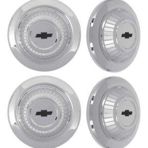 1967 Camaro Dog Dish Poverty Hubcap Set, 4 Piece Wheel Center Cap Kit