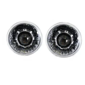 7 Inch Round Projector Headlights With 64mm Projector, Chrome (71-73 Chevelle)